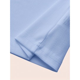 Sold Ribbed Elastic Waist Shorts, Casual Basic Shorts For Summer & Spring, Women's Clothing Sold Ribbed Elastic Waist Shorts, Casual Basic Shorts For Summer & Spring, Women's Clothing