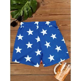 Women's Starry Sky Print Drawstring Shorts with Pockets - Casual & Fashionable, Perfect for Spring/Summer Vacations Women's Starry Sky Print Drawstring Shorts with Pockets - Casual & Fashionable, Perfect for Spring/Summer Vacations