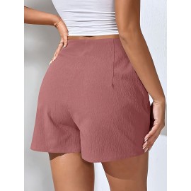 Stylish Ruched High Waist Skort - Flattering, Flowy, and Comfortable Design for Spring and Summer - Elegant Women's Clothing for Outdoor Activities