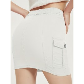 Mini Bodycon Y2K Skirt - Women Denim Skirts - Slim Fit, Button-Front, Flap Pockets, Sexy, Cute, Daily Wear, Versatile, Comfortable, and Chic Mini Bodycon Y2K Skirt - Women Denim Skirts - Slim Fit, Button-Front, Flap Pockets, Sexy, Cute, Daily Wear, Versatile, Comfortable, and Chic