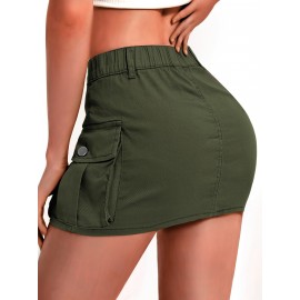 Mini Bodycon Y2K Skirt - Women Denim Skirts - Slim Fit, Button-Front, Flap Pockets, Sexy, Cute, Daily Wear, Versatile, Comfortable, and Chic Mini Bodycon Y2K Skirt - Women Denim Skirts - Slim Fit, Button-Front, Flap Pockets, Sexy, Cute, Daily Wear, Versatile, Comfortable, and Chic