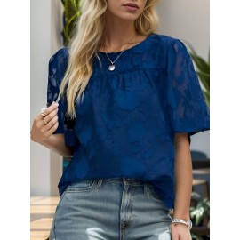 Womens 3/4 Bell Sleeve Blouse Summer Crewneck Lace Tops Floral Shirts Womens 3/4 Bell Sleeve Blouse Summer Crewneck Lace Tops Floral Shirts
