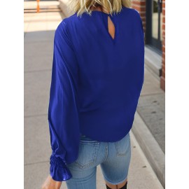 TooluckWomens Casual Tops Blouses Long Sleeve Ruffle Sleeve Loose Shirts TooluckWomens Casual Tops Blouses Long Sleeve Ruffle Sleeve Loose Shirts