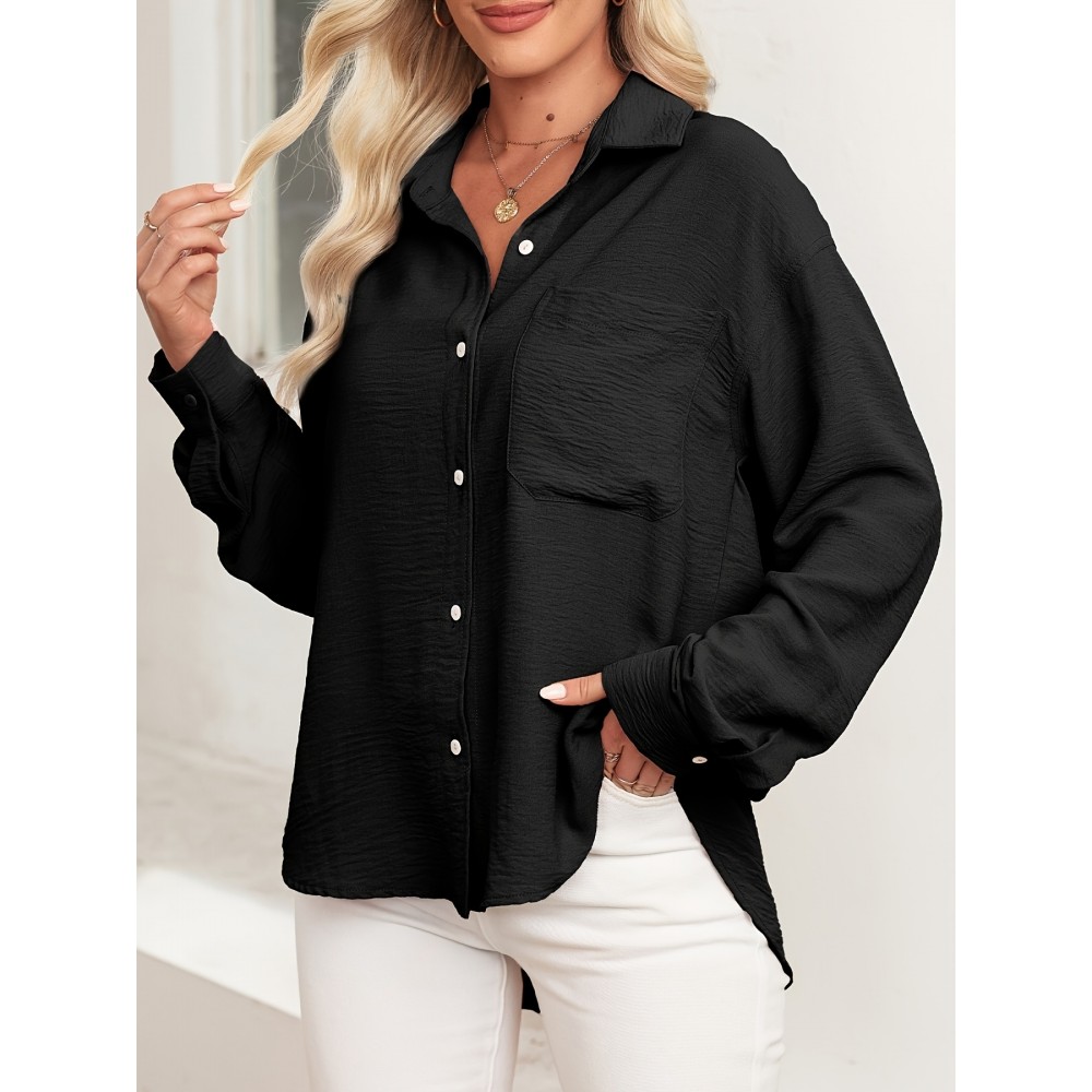 Women's Button Down Shirts Long Sleeve Oversized Work Office Dress Shirt Women's Button Down Shirts Long Sleeve Oversized Work Office Dress Shirt