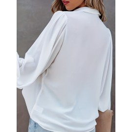 Tooluck Women's Lantern Sleeve Shirt Tooluck Women's Lantern Sleeve Shirt